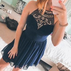 homecoming/short formal navy dress